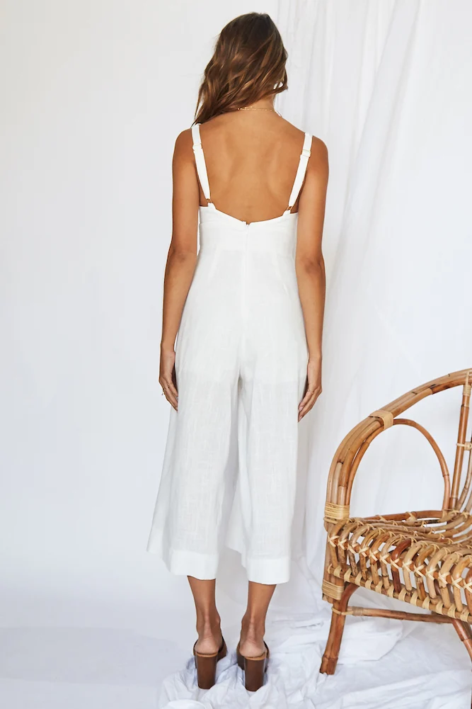 Luxe Getaway Jumpsuit White - Image 7