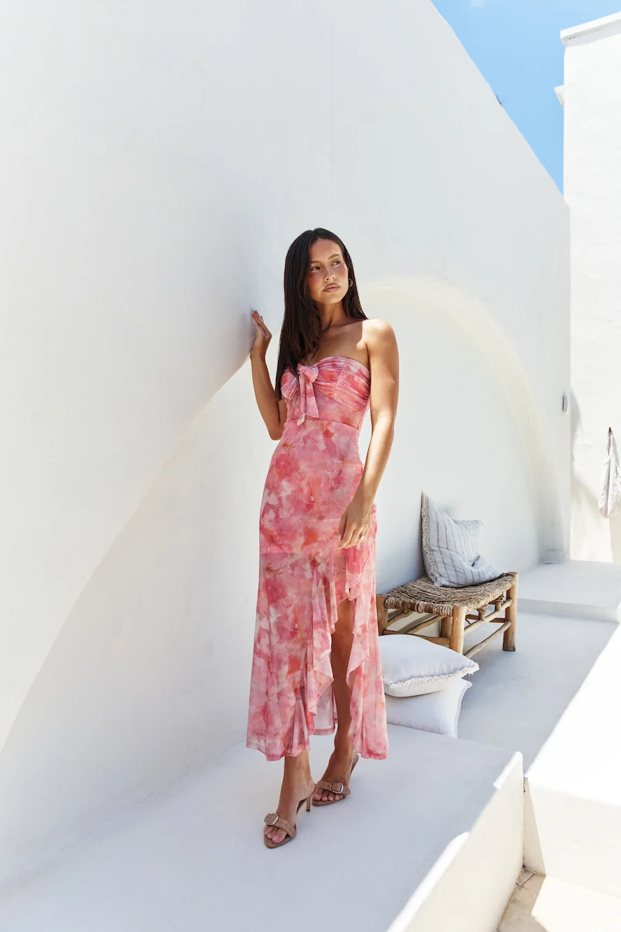 Majorca Strapless Midi Pink - Image 5
