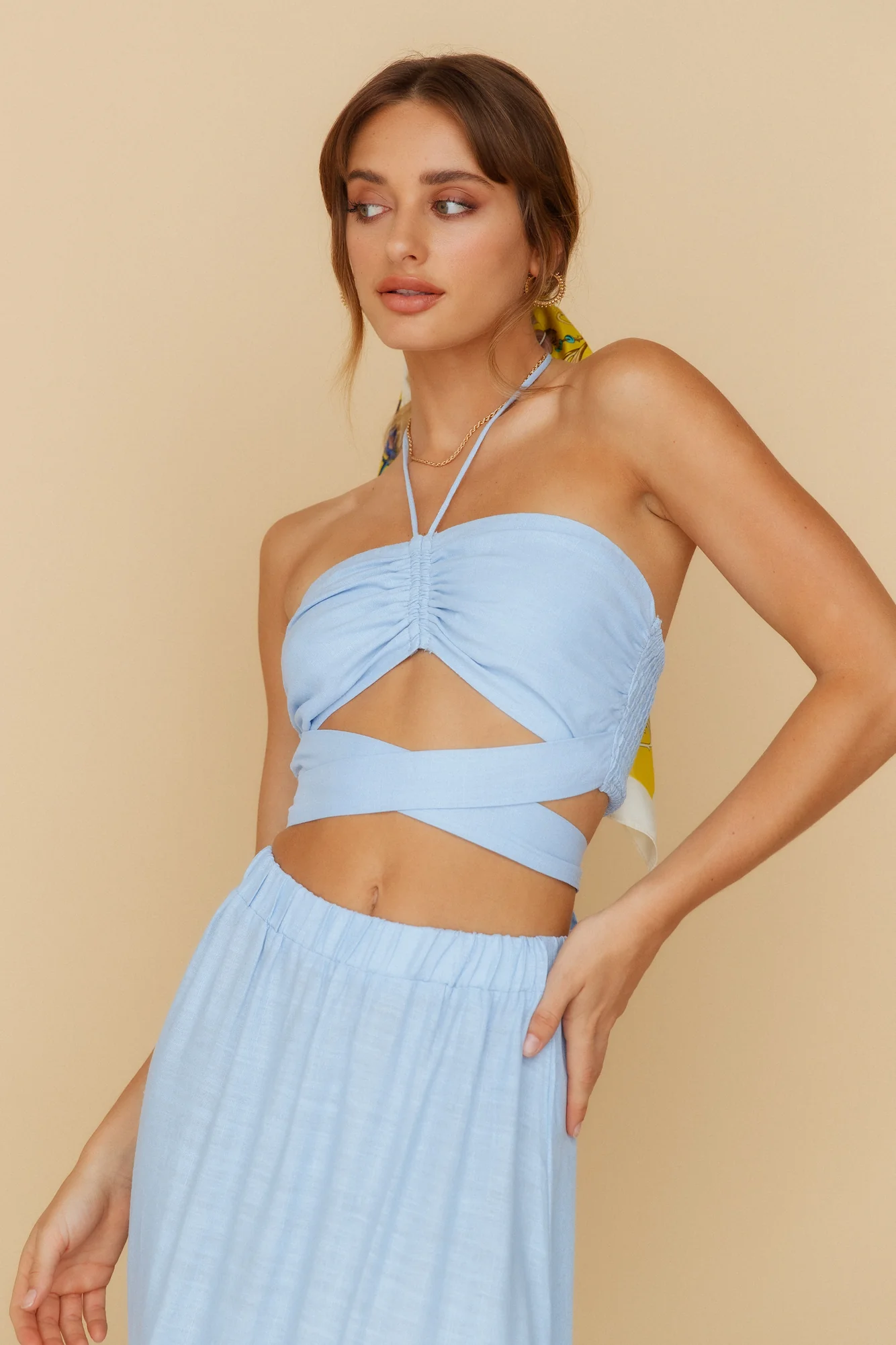 Make It Simple Crop Top Blue - Image 7