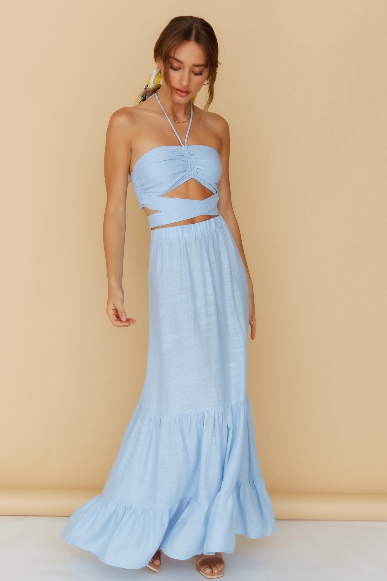 Make It Simple Crop Top Blue - Image 8