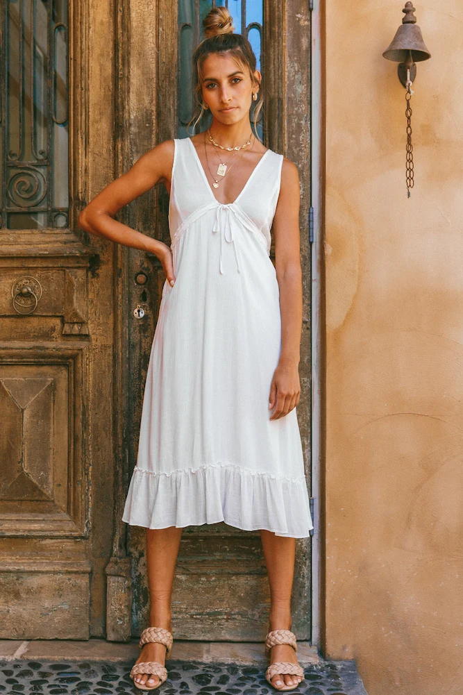 Martila Midi Dress White - Image 4