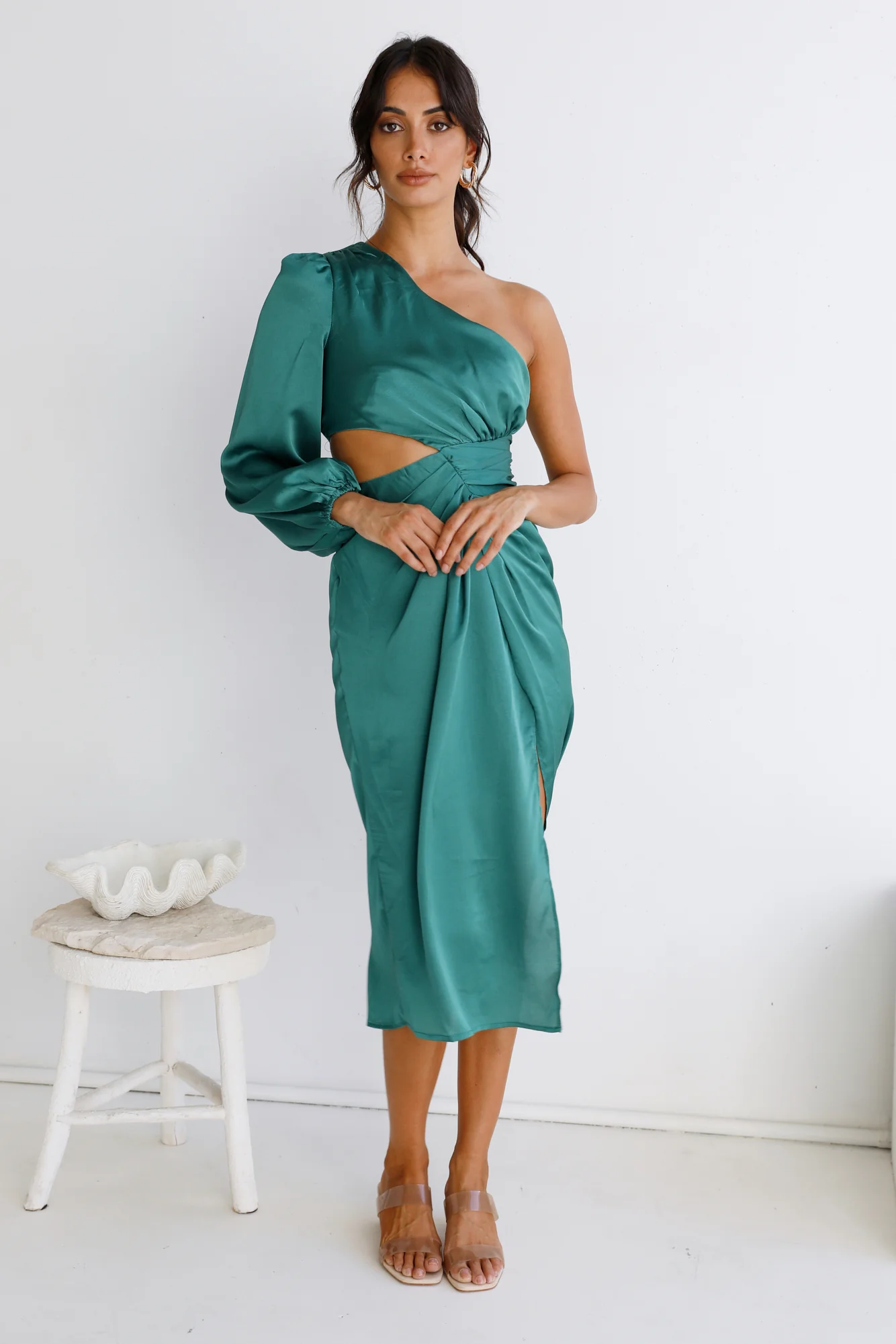 Middle Of The Night Midi Dress Green - Image 3