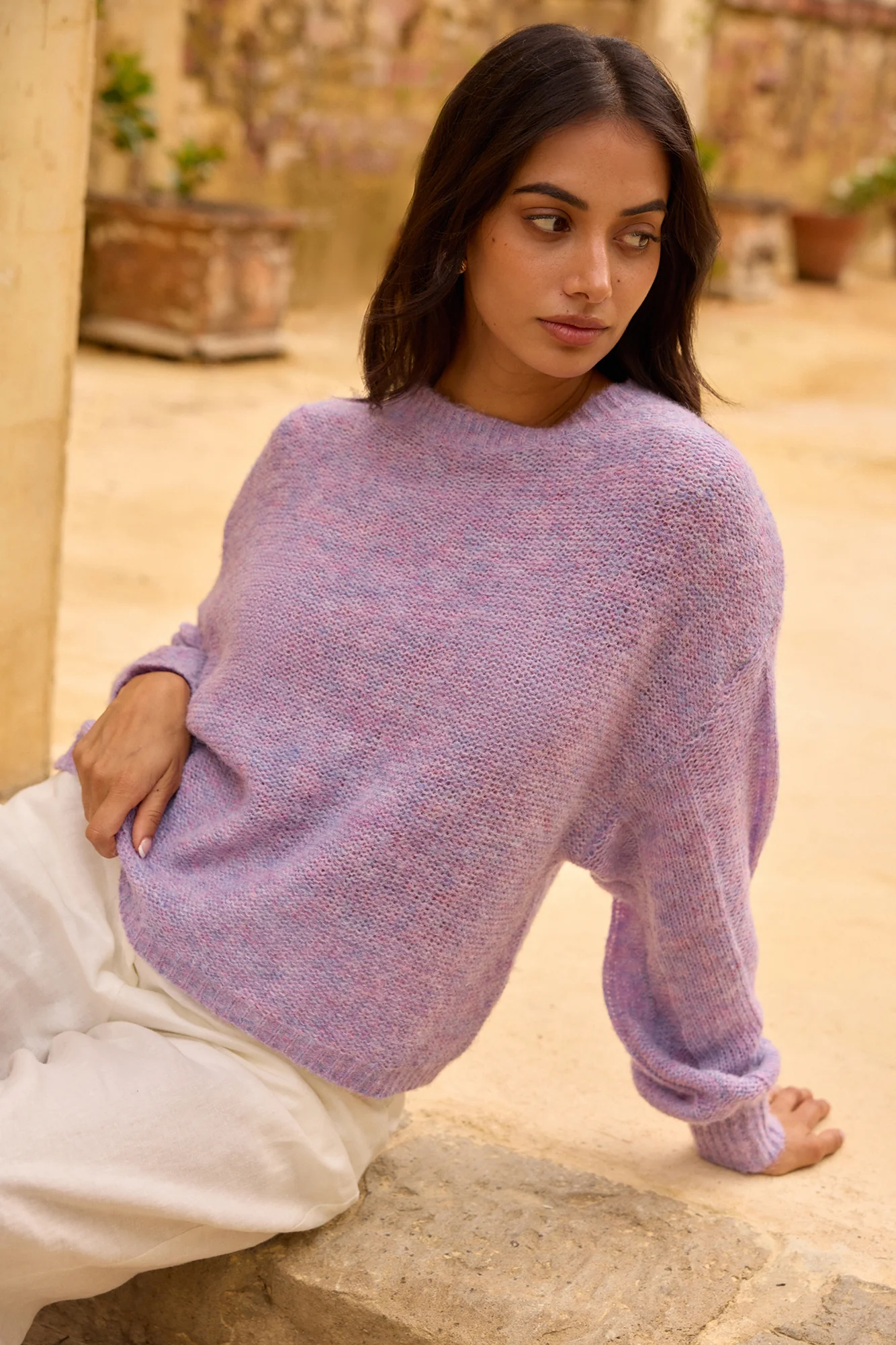 Mikale Knit Jumper Purple - Image 6