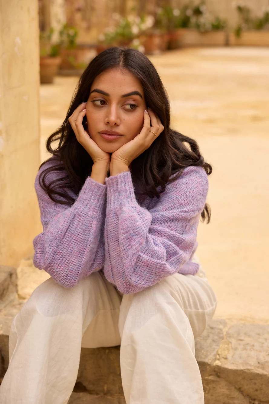 Mikale Knit Jumper Purple - Image 9