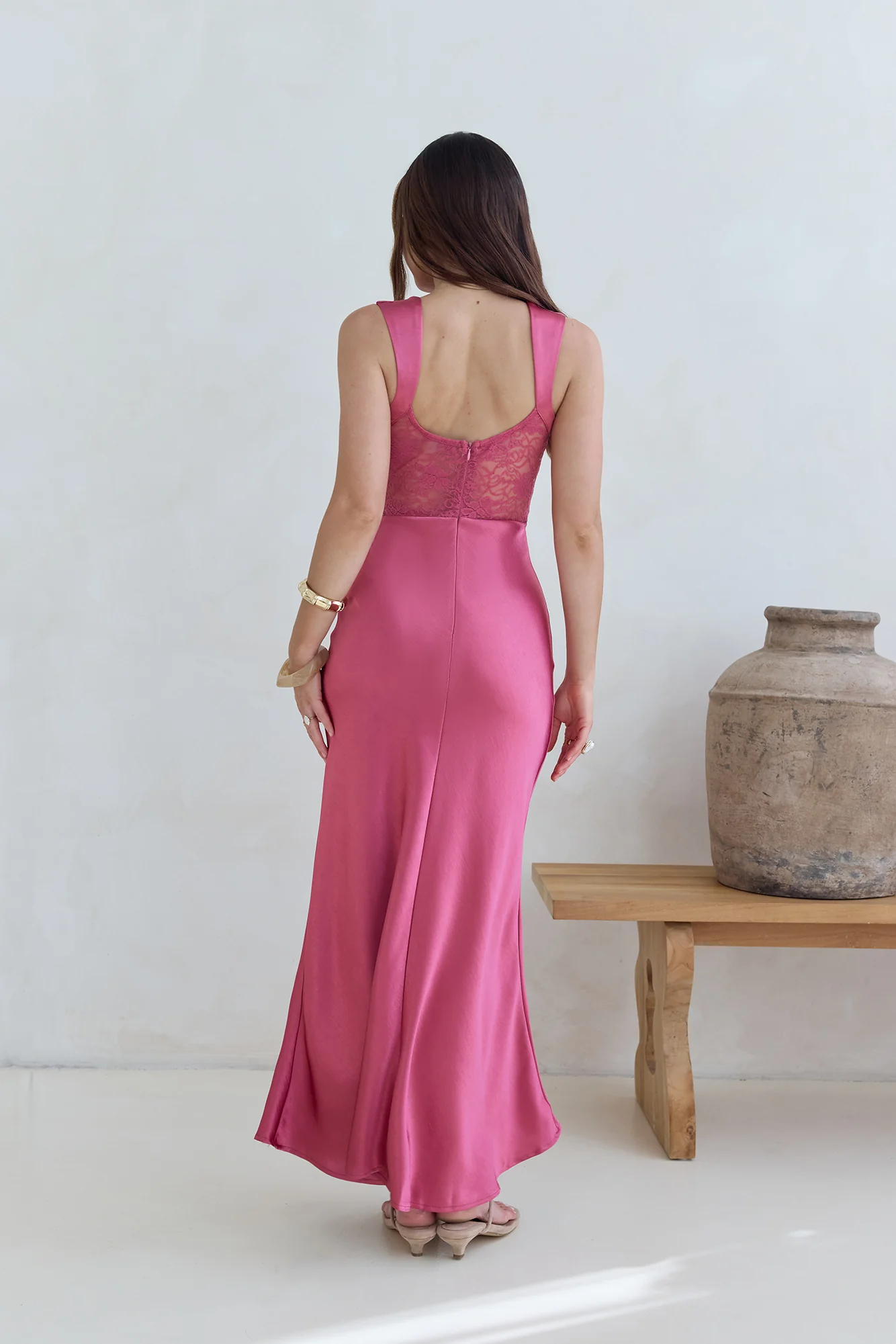 Milos Nights Midi Dress Rose - Image 2