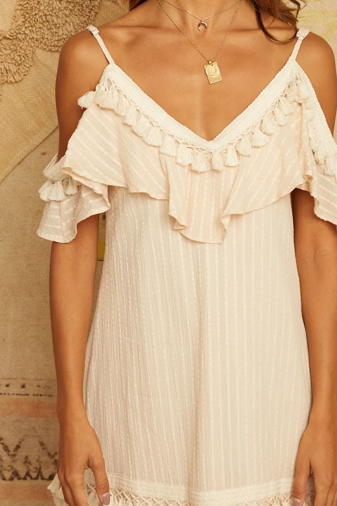 Mirage Dress Beige - Image 4