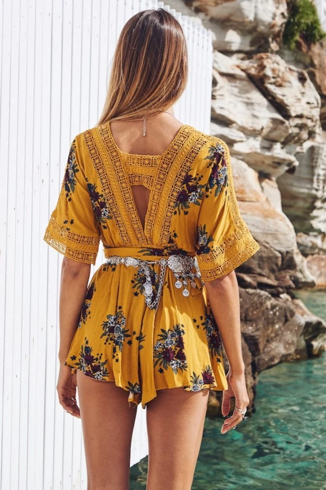 Moondust Romper Mustard - Image 5