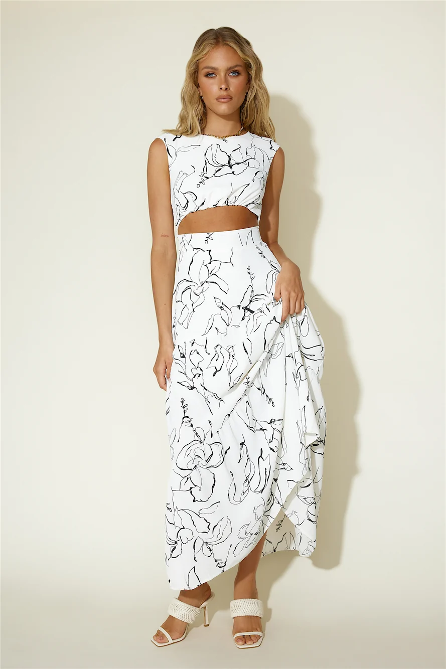 Moonlight Walks Maxi Dress White - Image 3