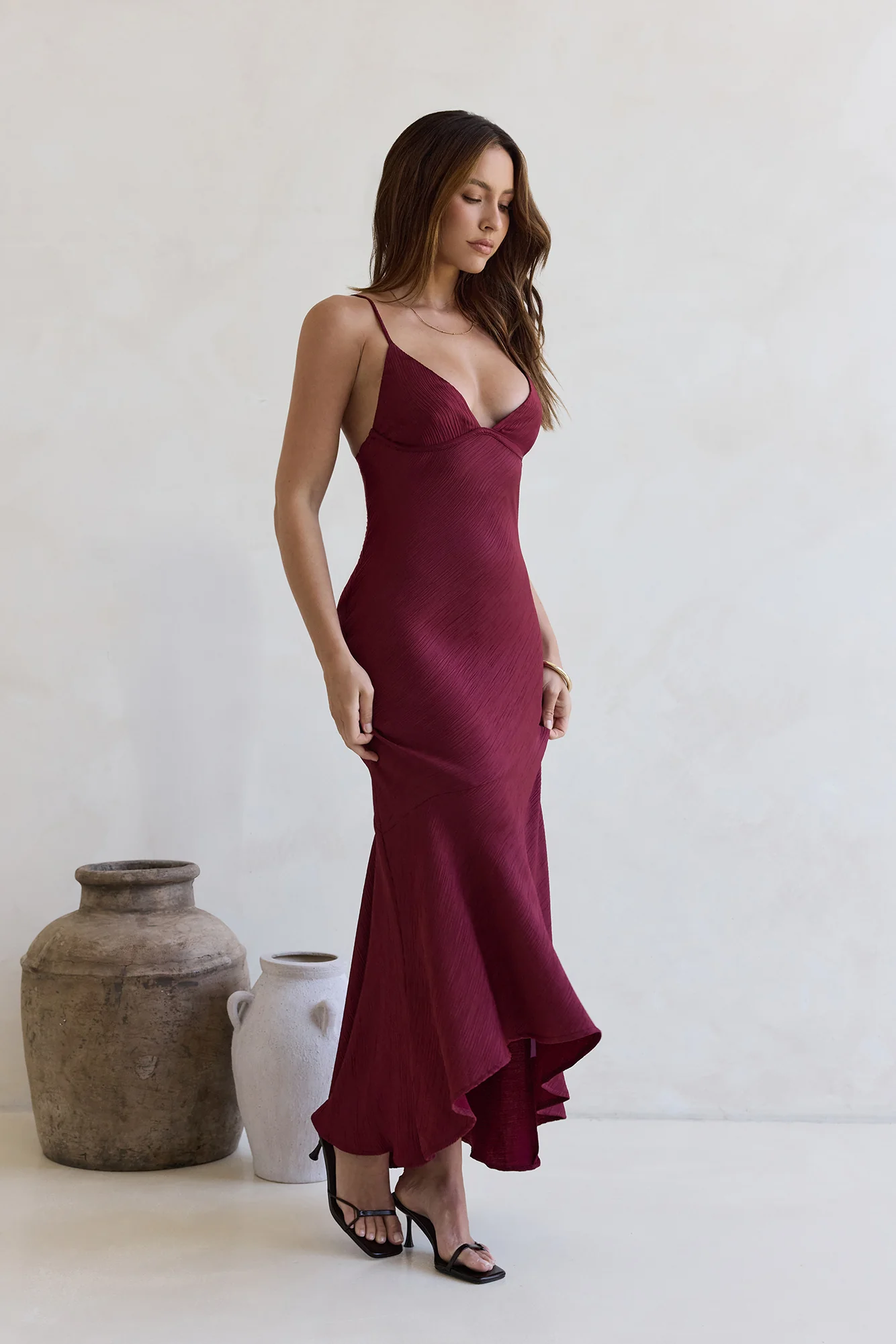 Moving Moments Maxi Dress Burgundy - Image 6