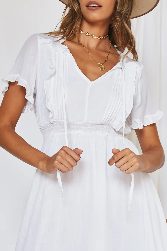 Mystery Of Love Midi Dress White - Image 5