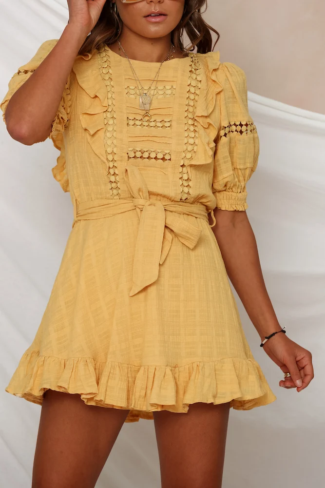 National Anthem Dress Mustard - Image 6