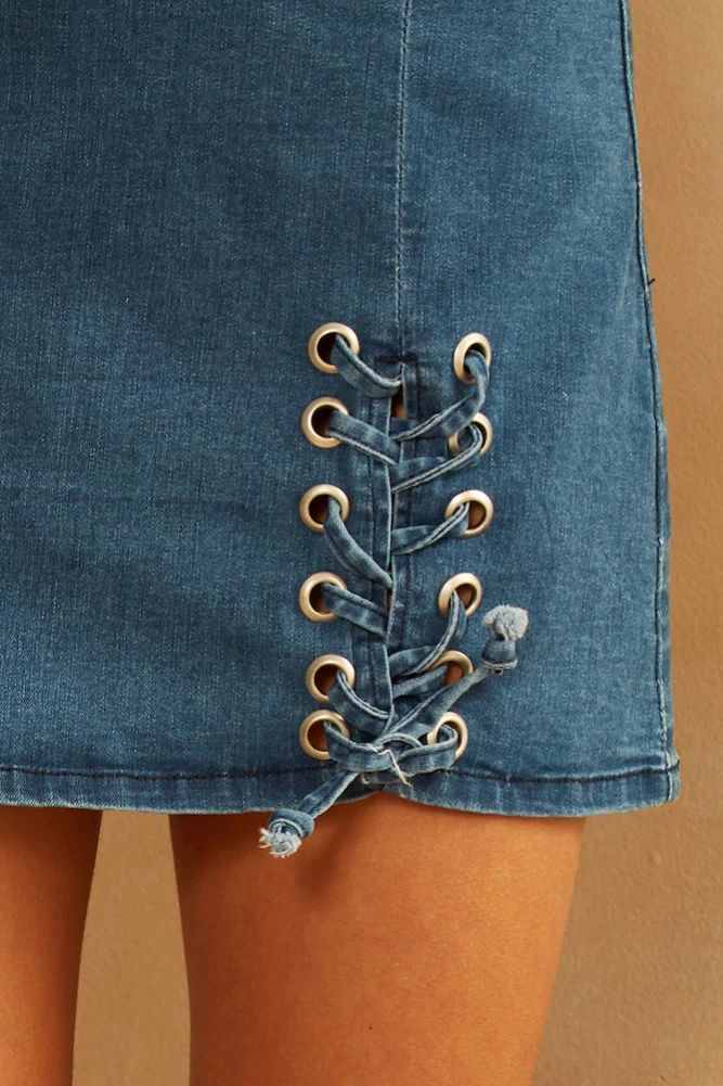 Nirvana Skirt Dark Denim - Image 7
