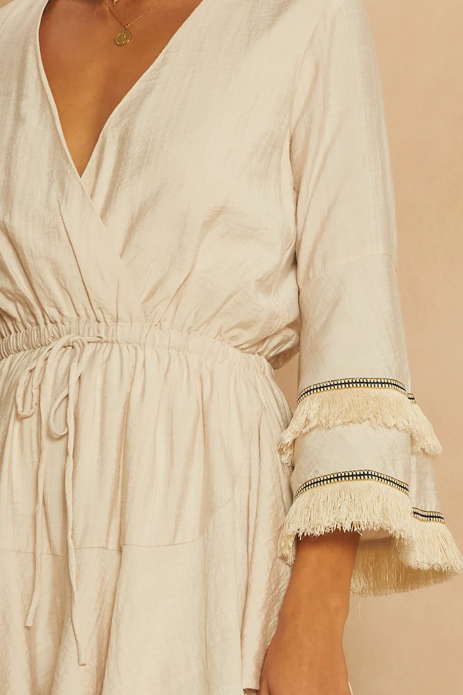 No Love Lost Dress Beige - Image 6