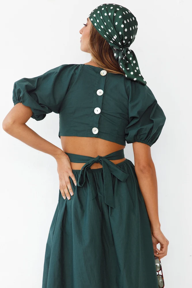 No Matter Maxi Dress Forest Green - Image 10