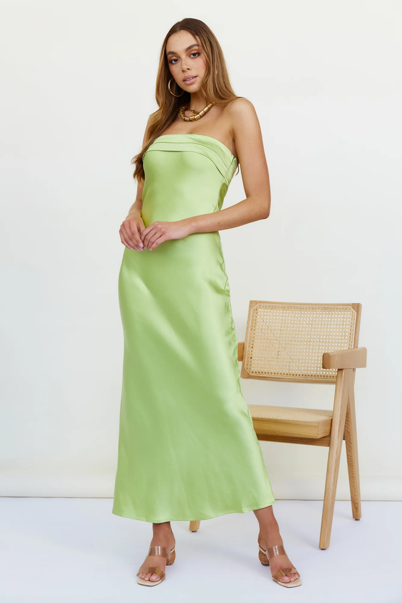No Two Alike Maxi Dress Green - Image 3