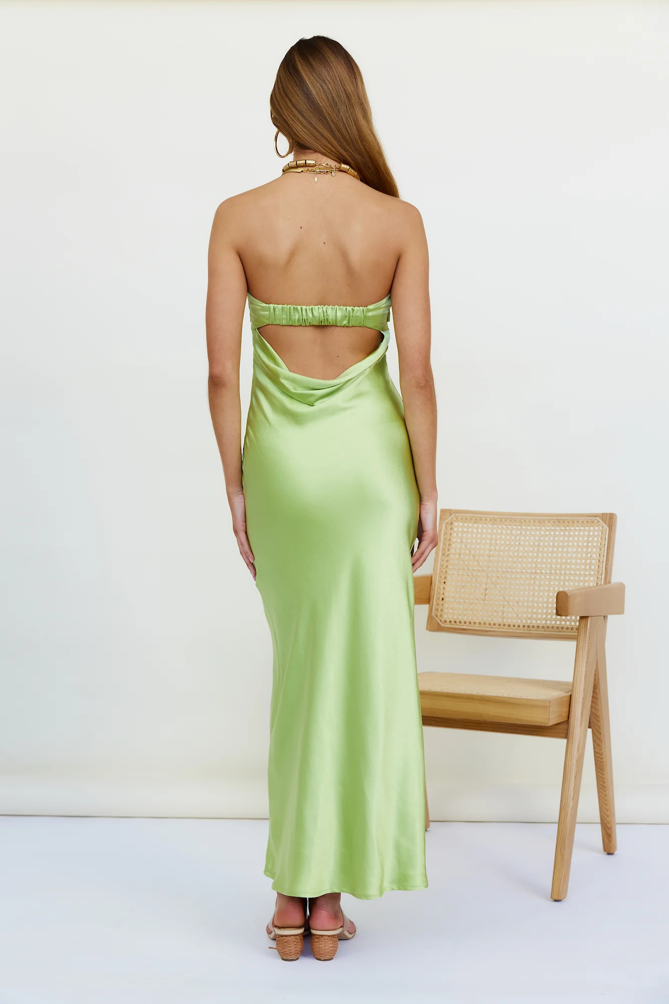 No Two Alike Maxi Dress Green - Image 9