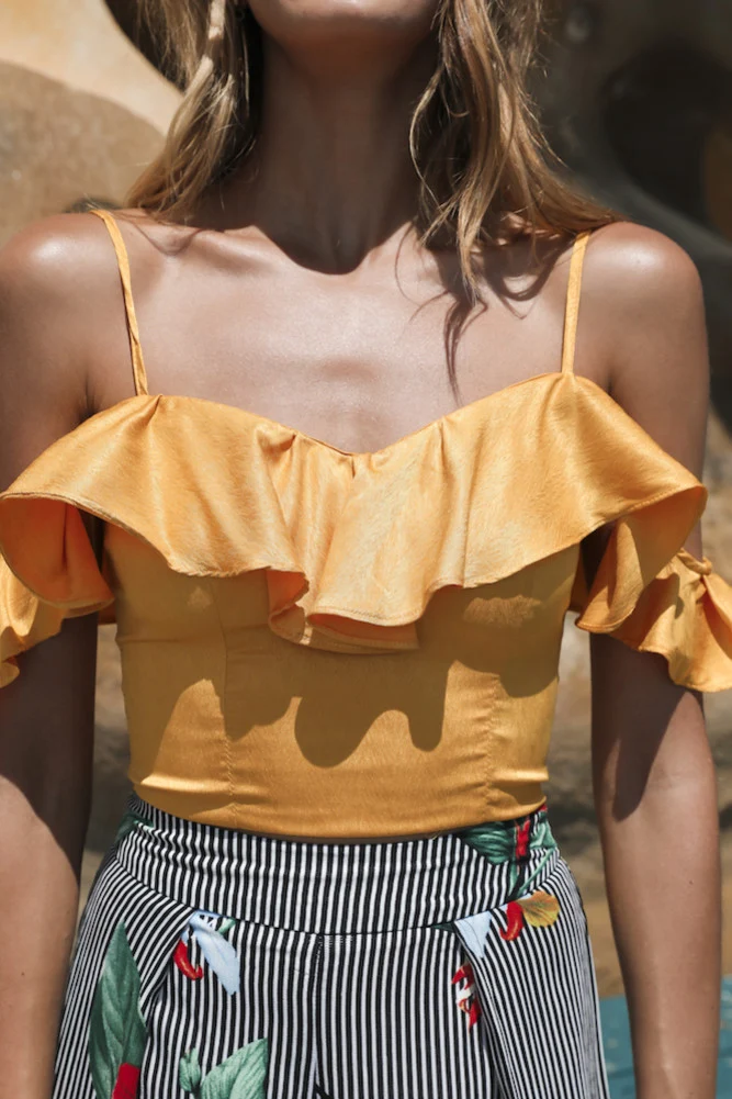 Nova Scotia Crop Top Mustard - Image 6