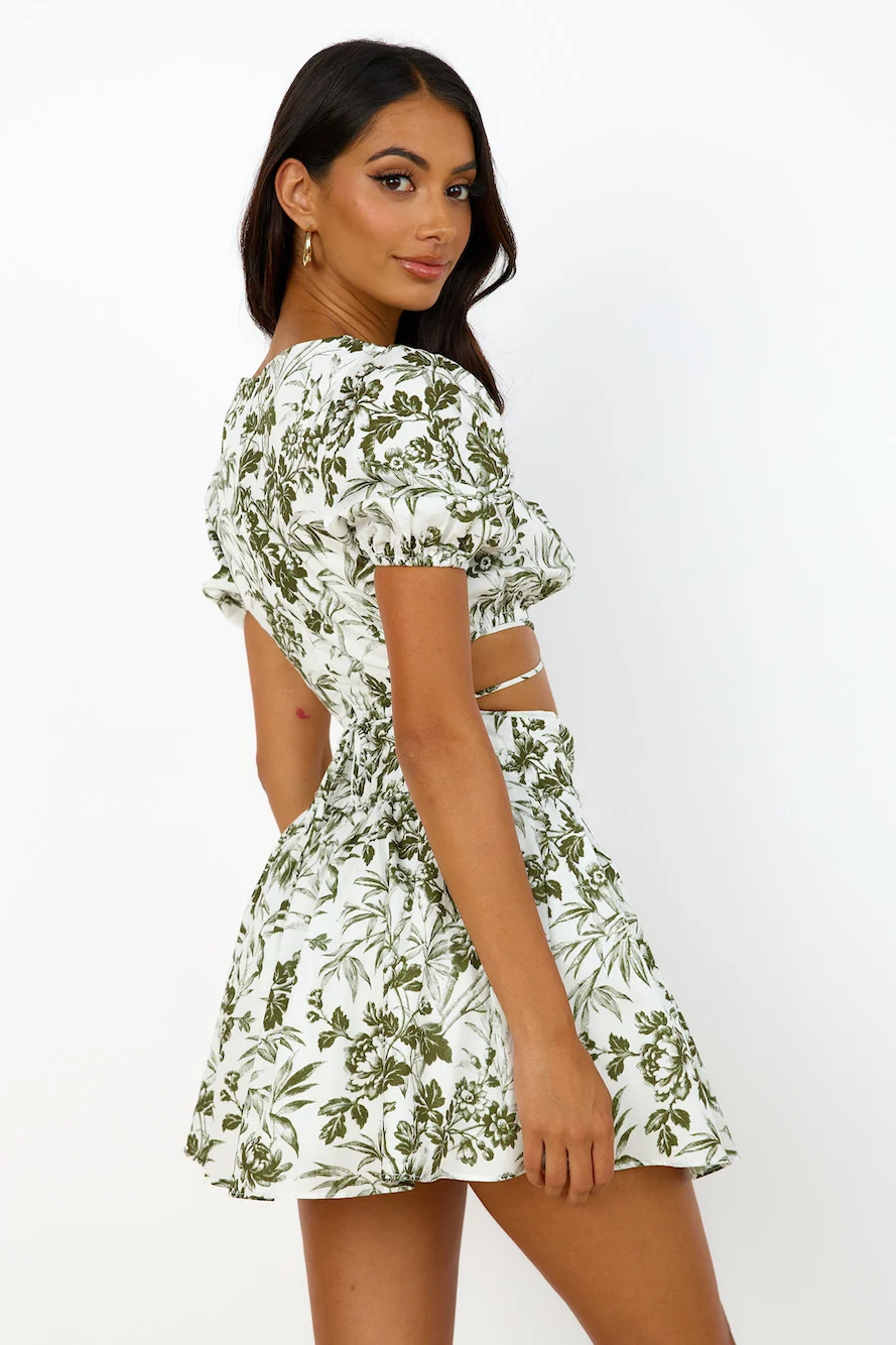 Olive Branch Dress Green - Image 8