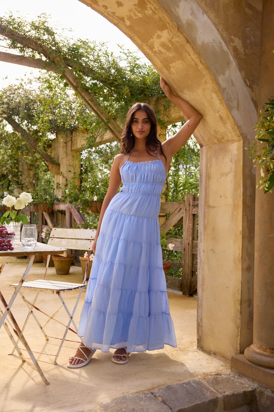 On a Cloud Maxi Dress Blue - Image 9