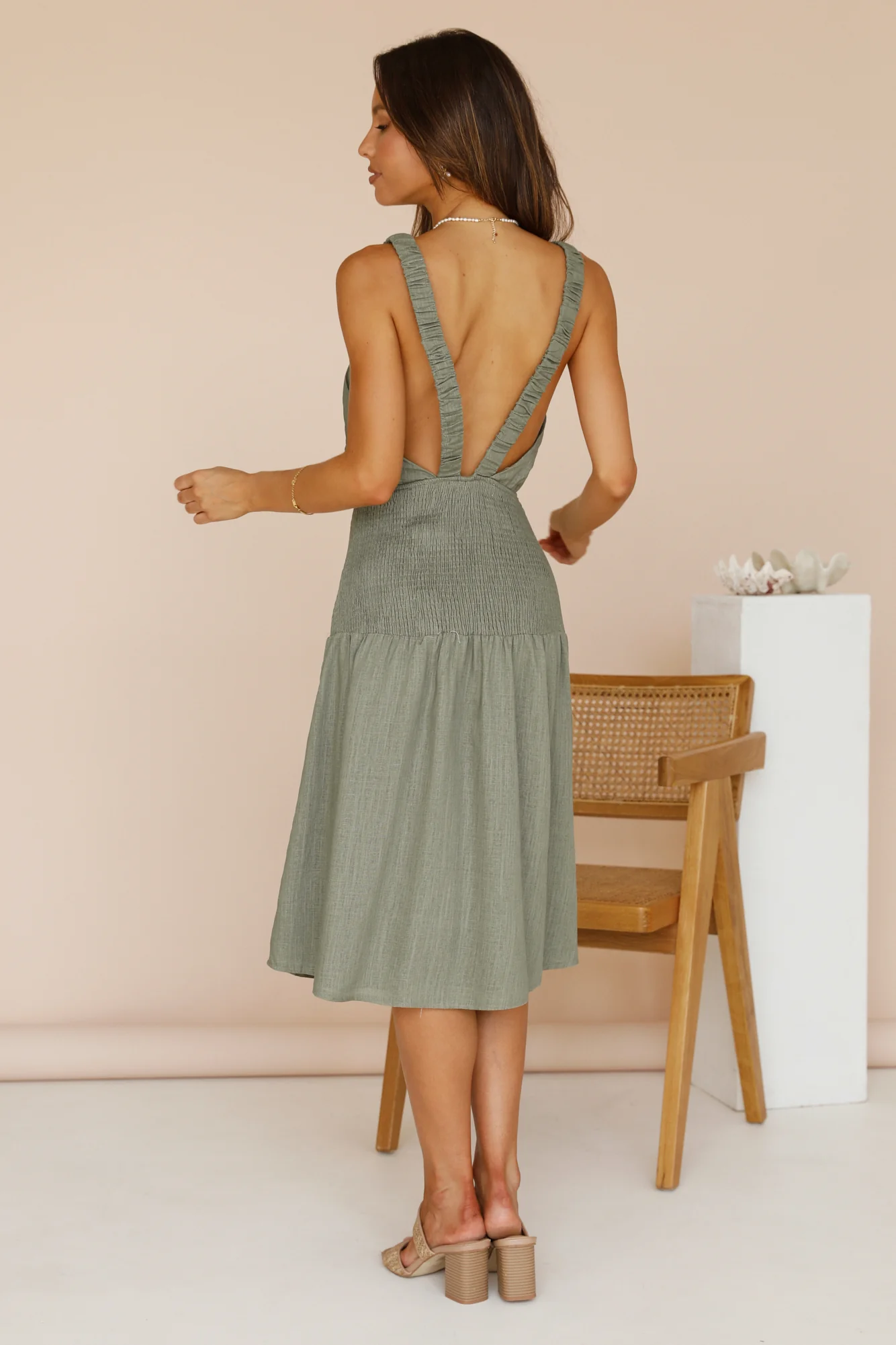 On The Horizon Midi Dress Green - Image 6