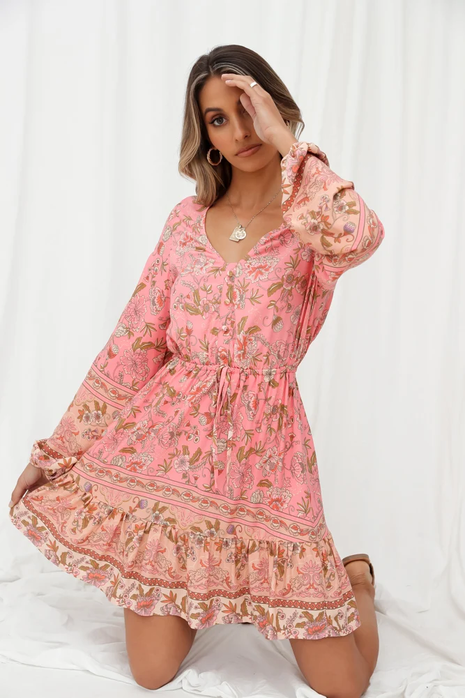 Oud Strings Dress Pink - Image 4