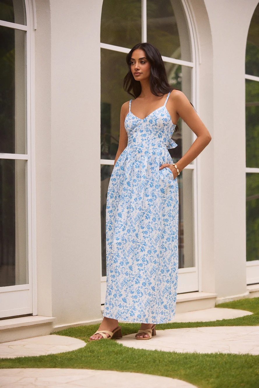 Painted Skies Maxi Dress Blue - Image 6