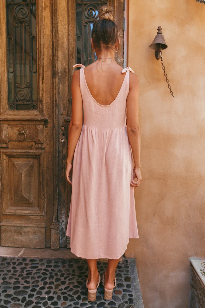 Peace Garden Midi Dress Rose - Image 5