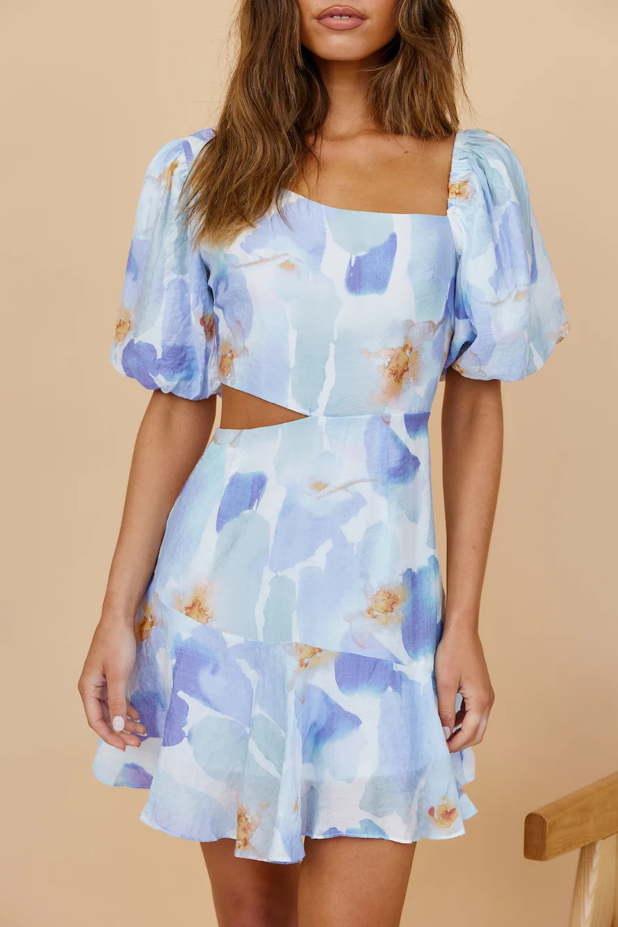 Peaceful Encounters Dress Blue - Image 6