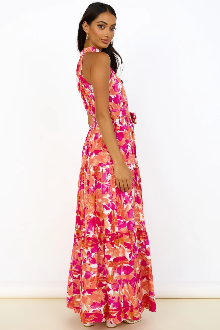 Peach Pie Maxi Dress Pink - Image 5