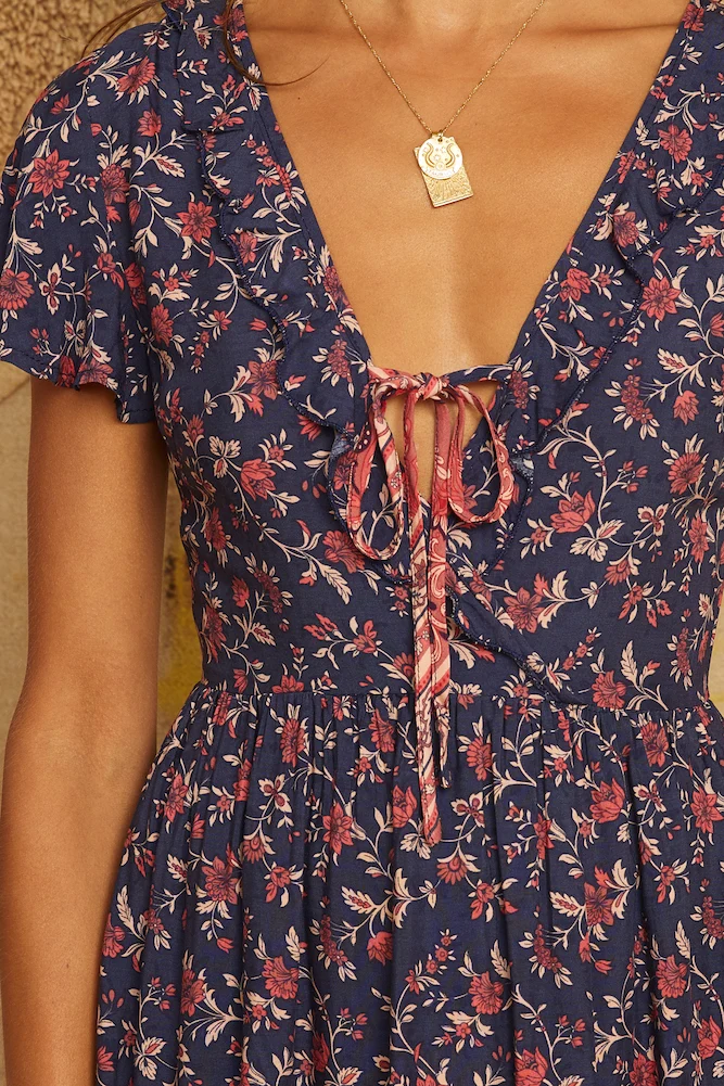 Pebble Path Dress Navy - Image 6
