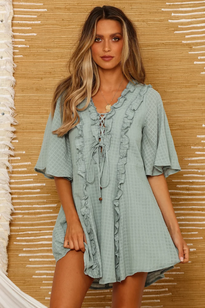 Pelican Paradise Dress Sage - Image 2