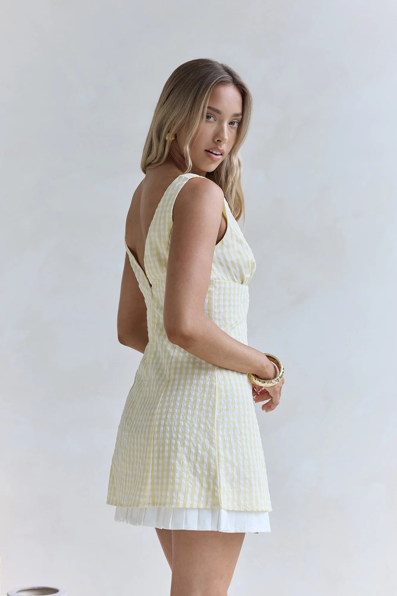 Picnic Perfect Mini Dress Yellow - Image 7