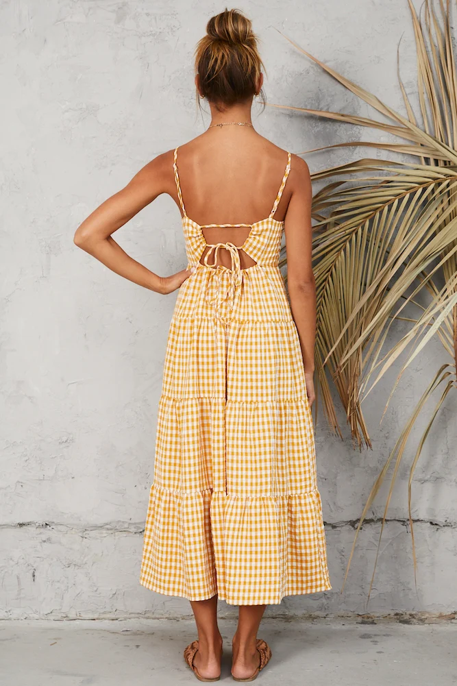 Picnic Till Sundown Maxi Dress Yellow - Image 7