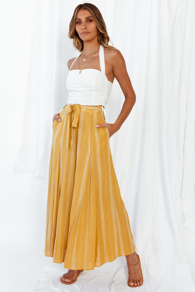 Picturesque Views Halter Crop Top White