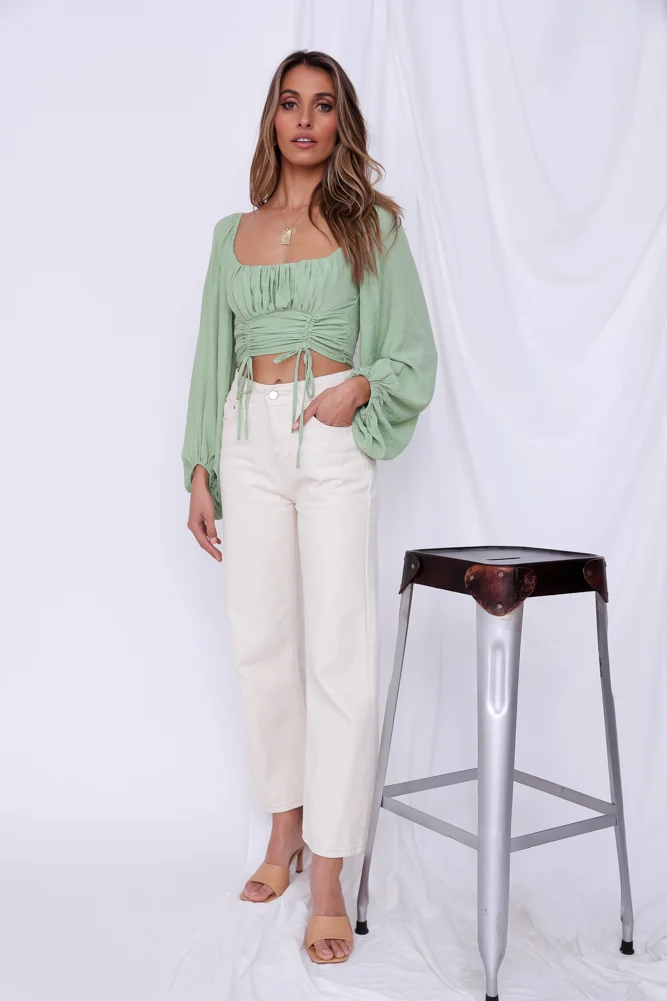 Planting Seeds Crop Top Green - Image 2