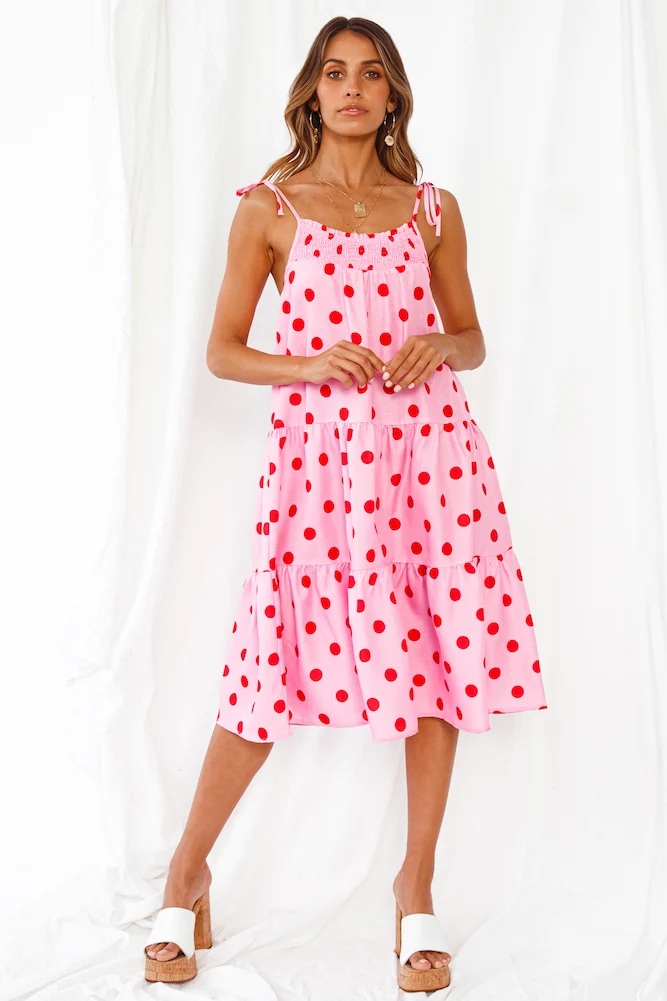 Polka Face Midi Dress - Image 3