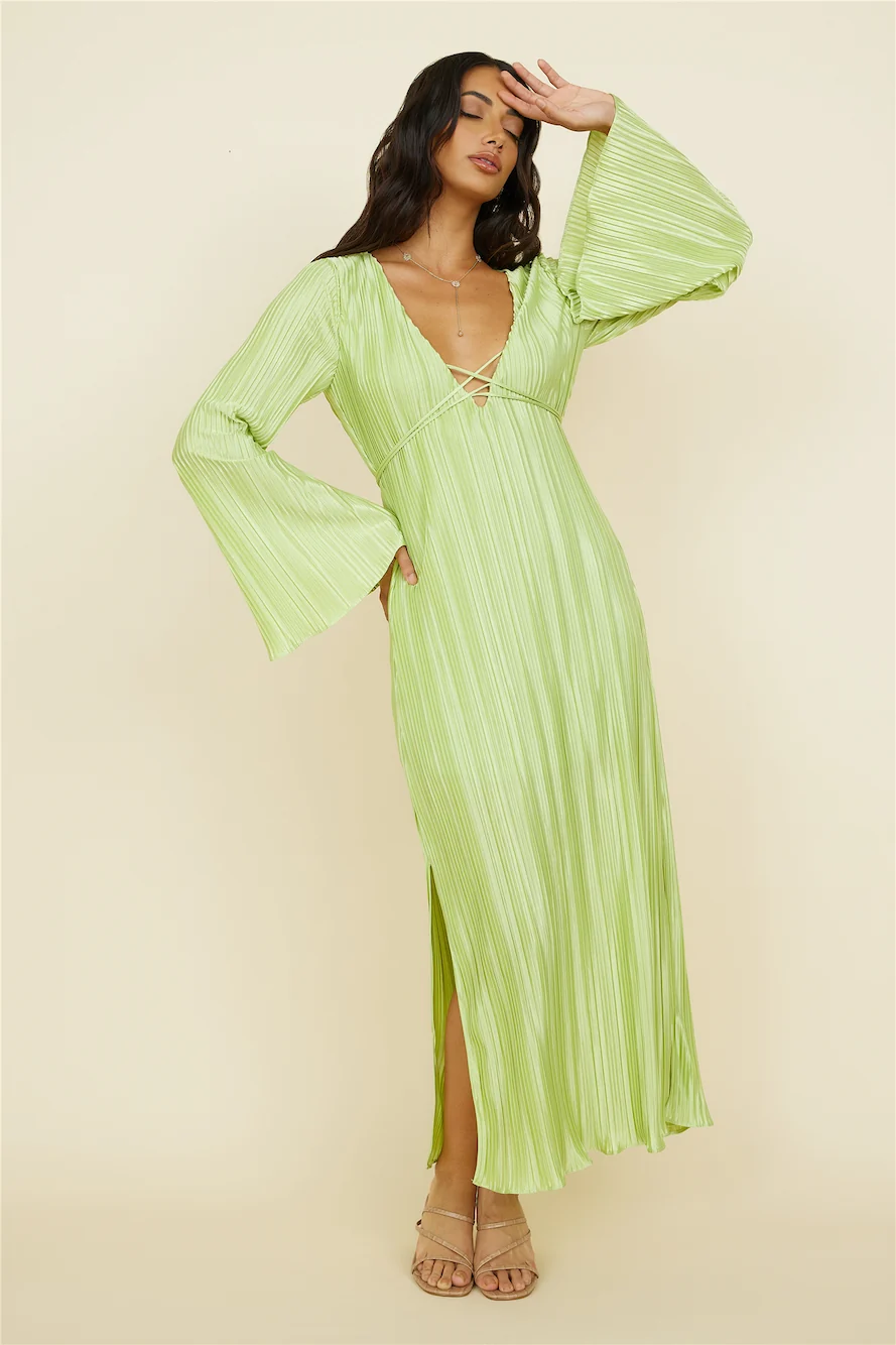 Polonius Maxi Dress Green - Image 3