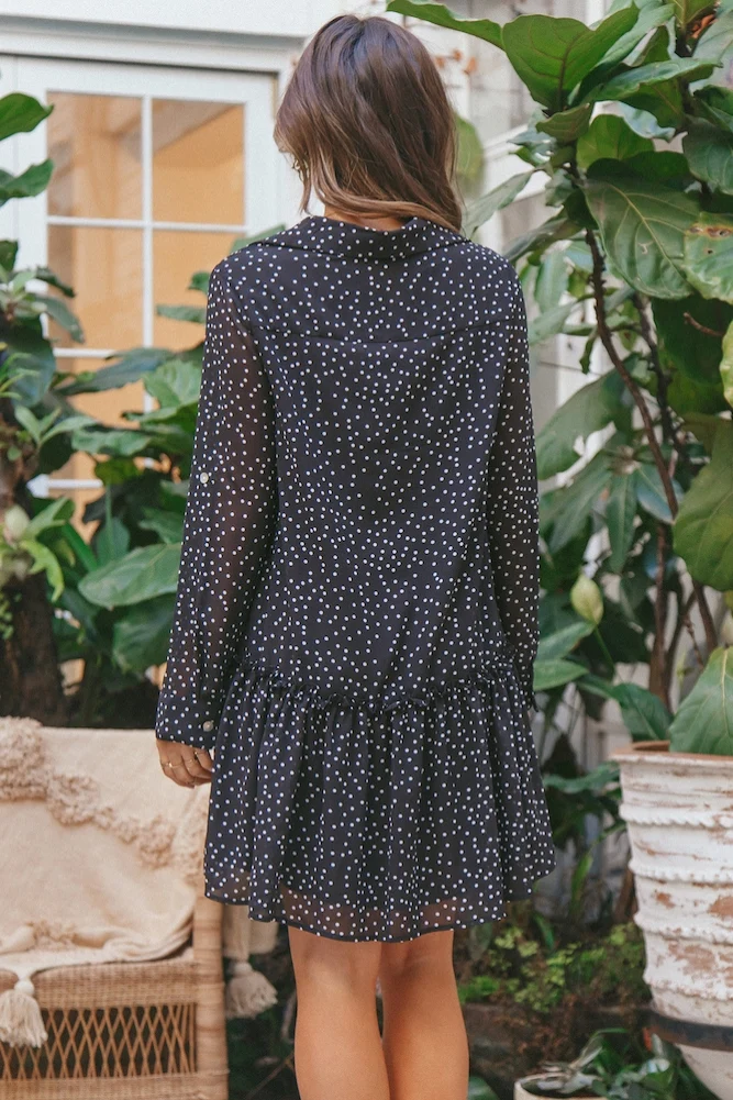 Retro Pop Dress Black - Image 5