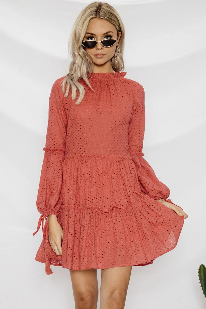 Roll Up Your Sleeves Dress Rose - Image 3
