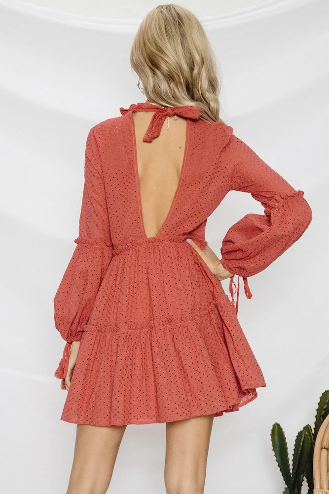 Roll Up Your Sleeves Dress Rose - Image 5