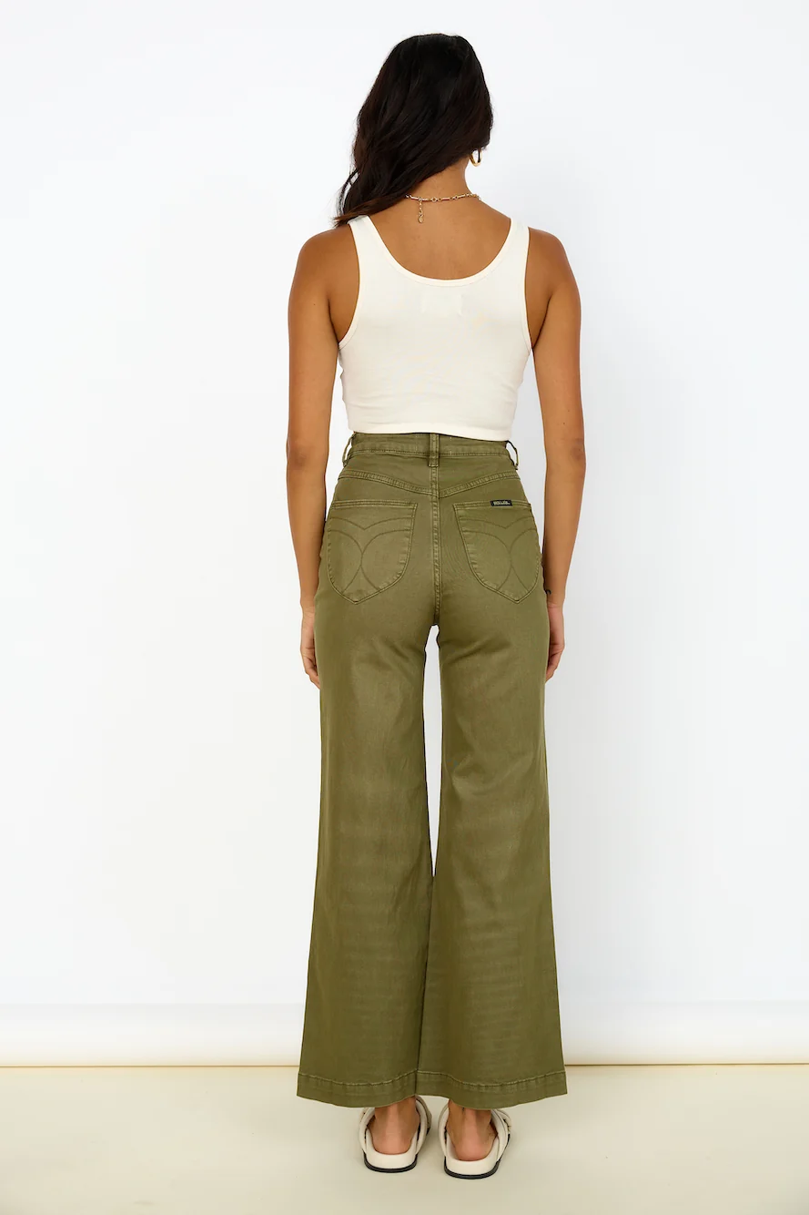 ROLLA'S Sailor Jean Army Green - Image 4