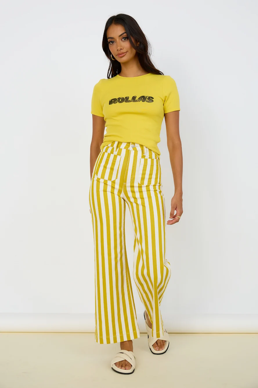 ROLLA's Sailor Jean Florence Stripe Gold