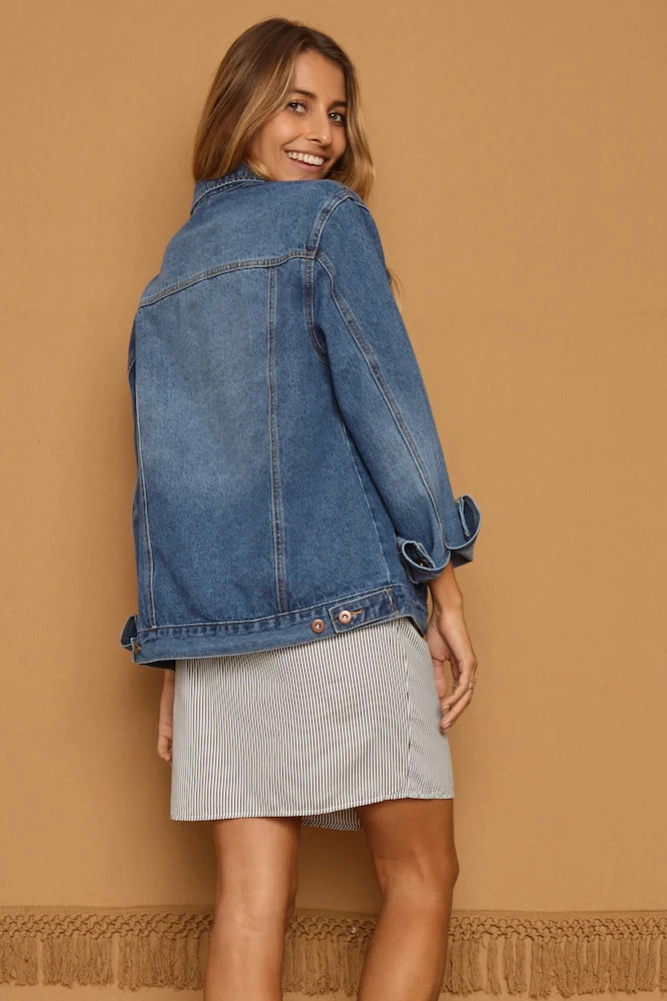 Rolling Stone Jacket Dark Blue Denim - Image 5