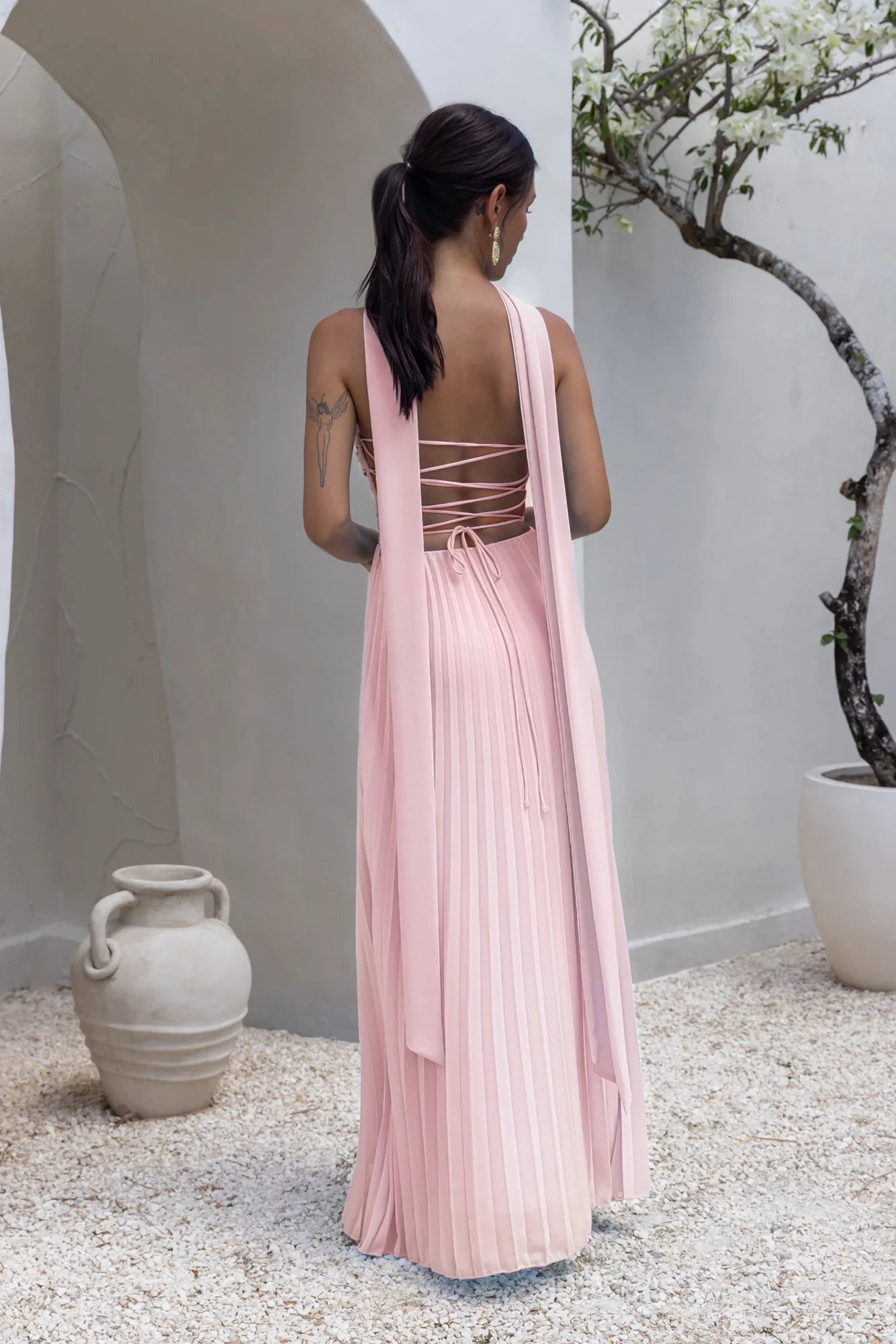 Rosewater Roads Strapless Maxi Dress Blush - Image 3