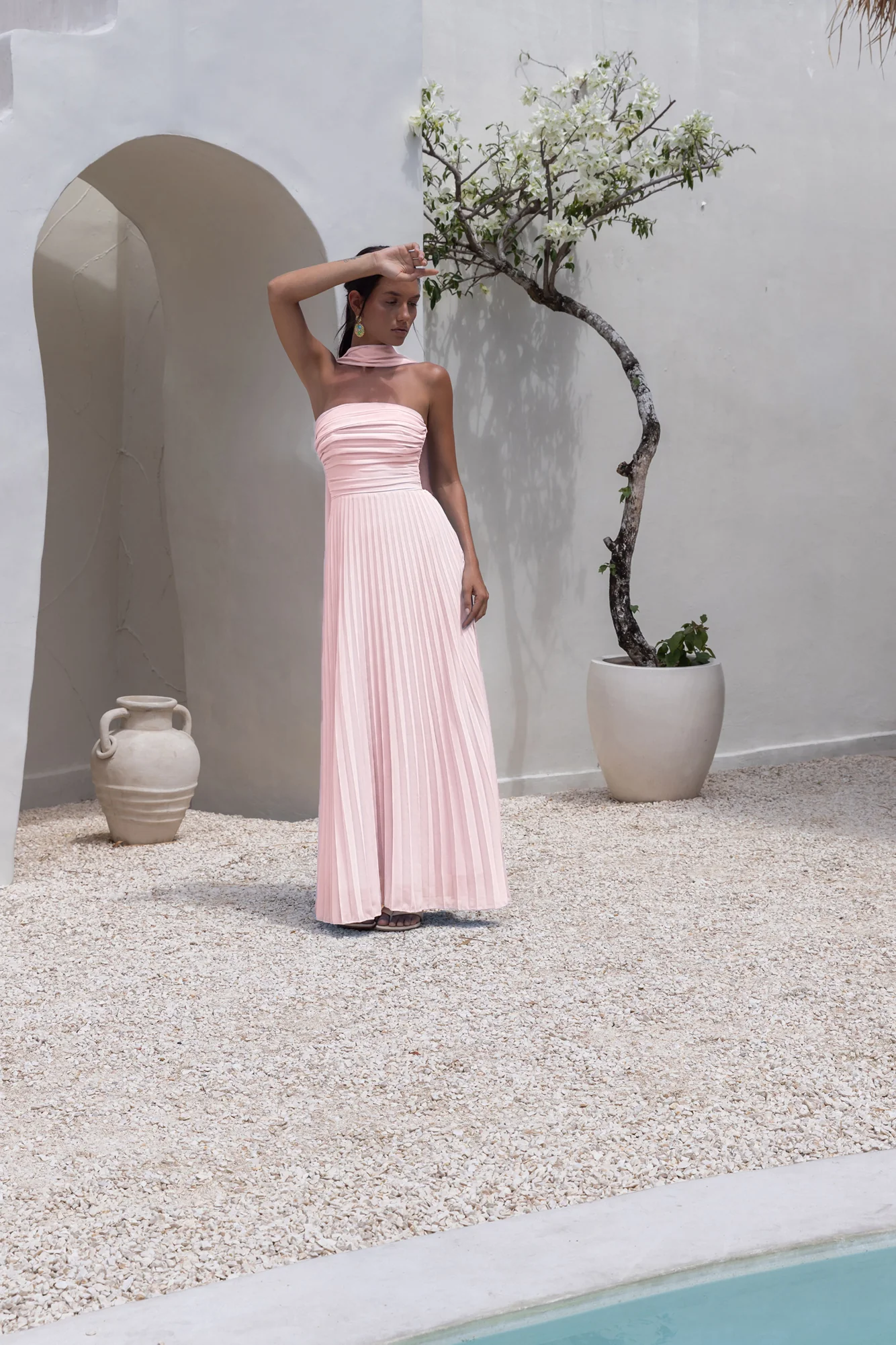 Rosewater Roads Strapless Maxi Dress Blush - Image 5