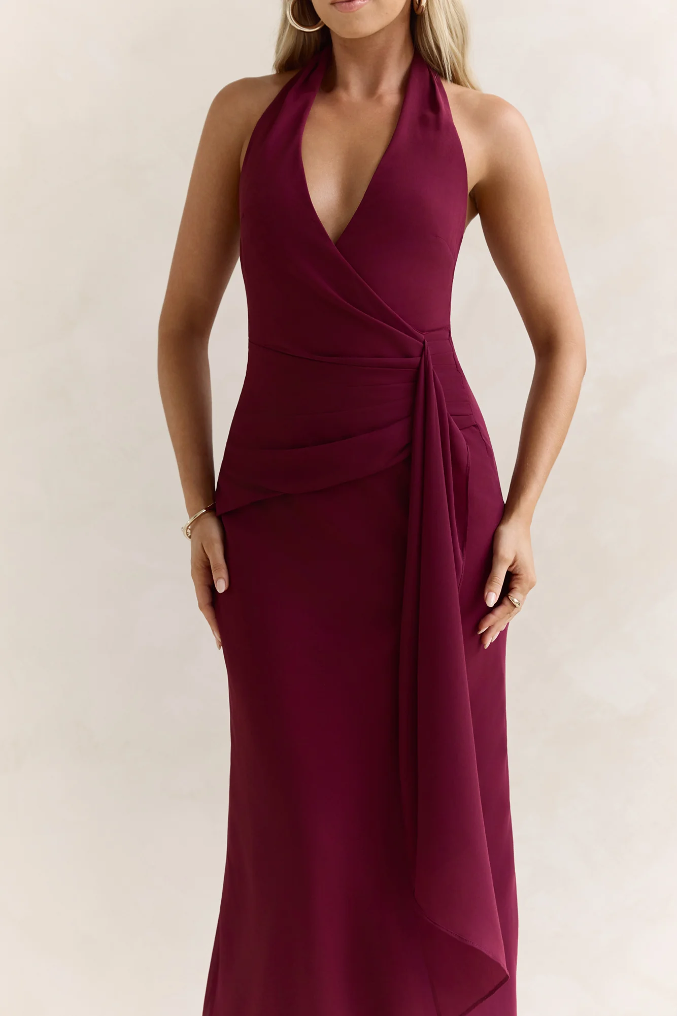 Run To You Halter Maxi Dress Plum - Image 7