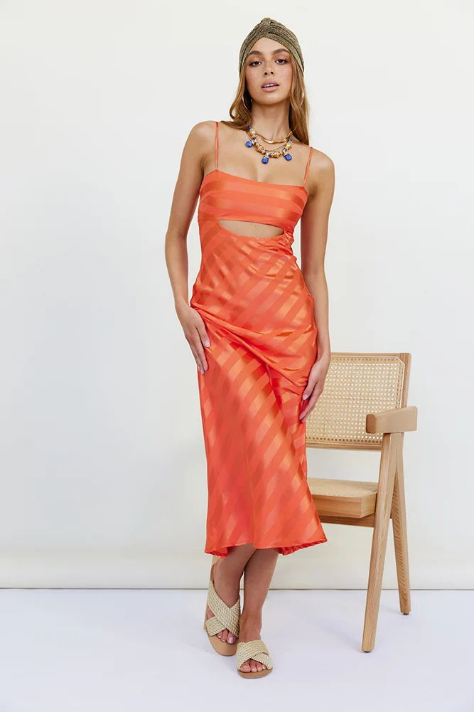 RUNAWAY THE LABEL Braxton Slip Dress Fire - Image 6