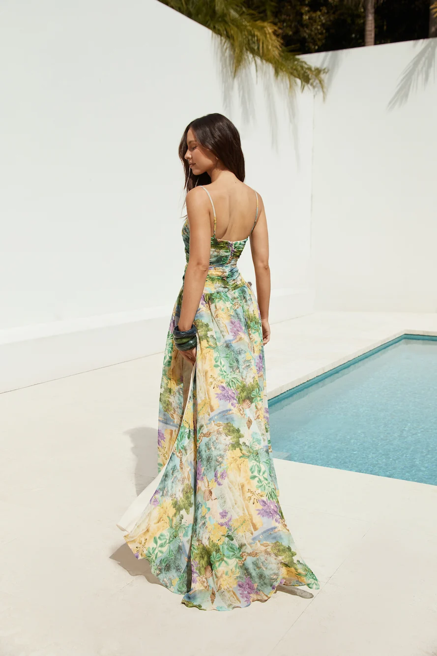 RUNAWAY THE LABEL Camille Maxi Dress Esme Print - Image 2