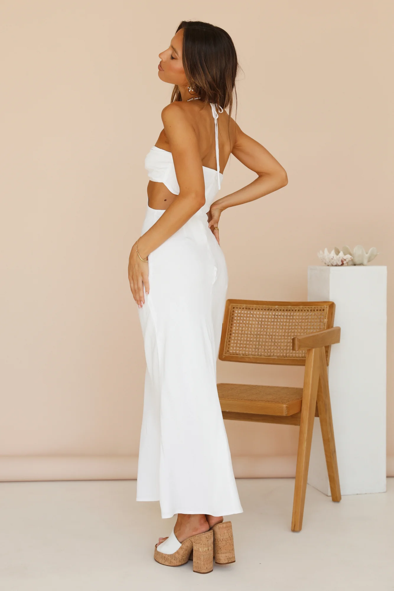 RUNAWAY THE LABEL Etta Midi Dress White - Image 6