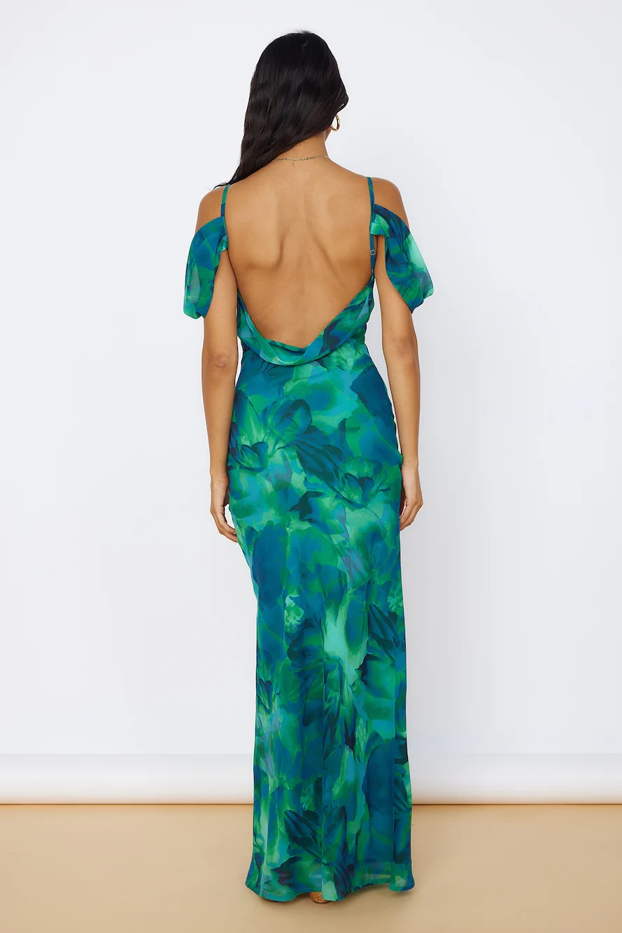 RUNAWAY THE LABEL Litsa Maxi Dress Calista Green - Image 7